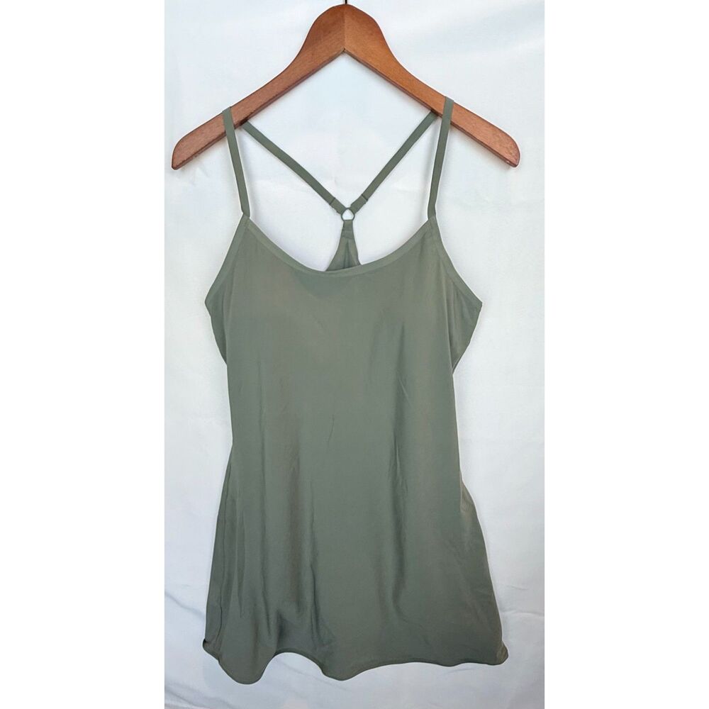 Outdoor Voices The Exercise Dress Laurel Wreath Green Built In Bra Shorts M NWOT